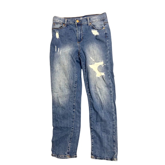 Wide Legged Jeans With Fake Rips Kids - Picture 1 of 6